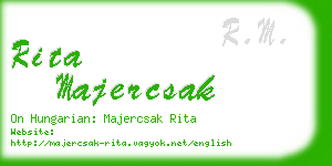 rita majercsak business card